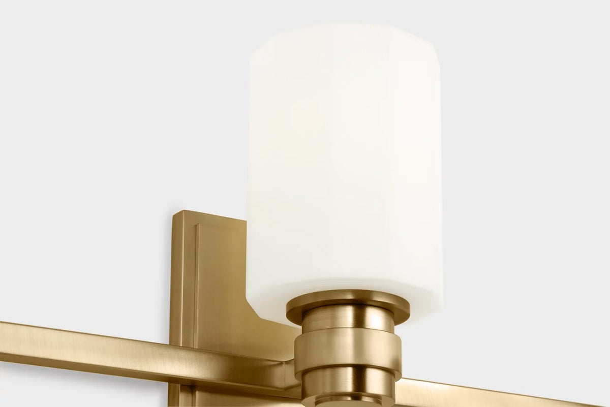 Fairfax Three Light Vanity in Estate Brass