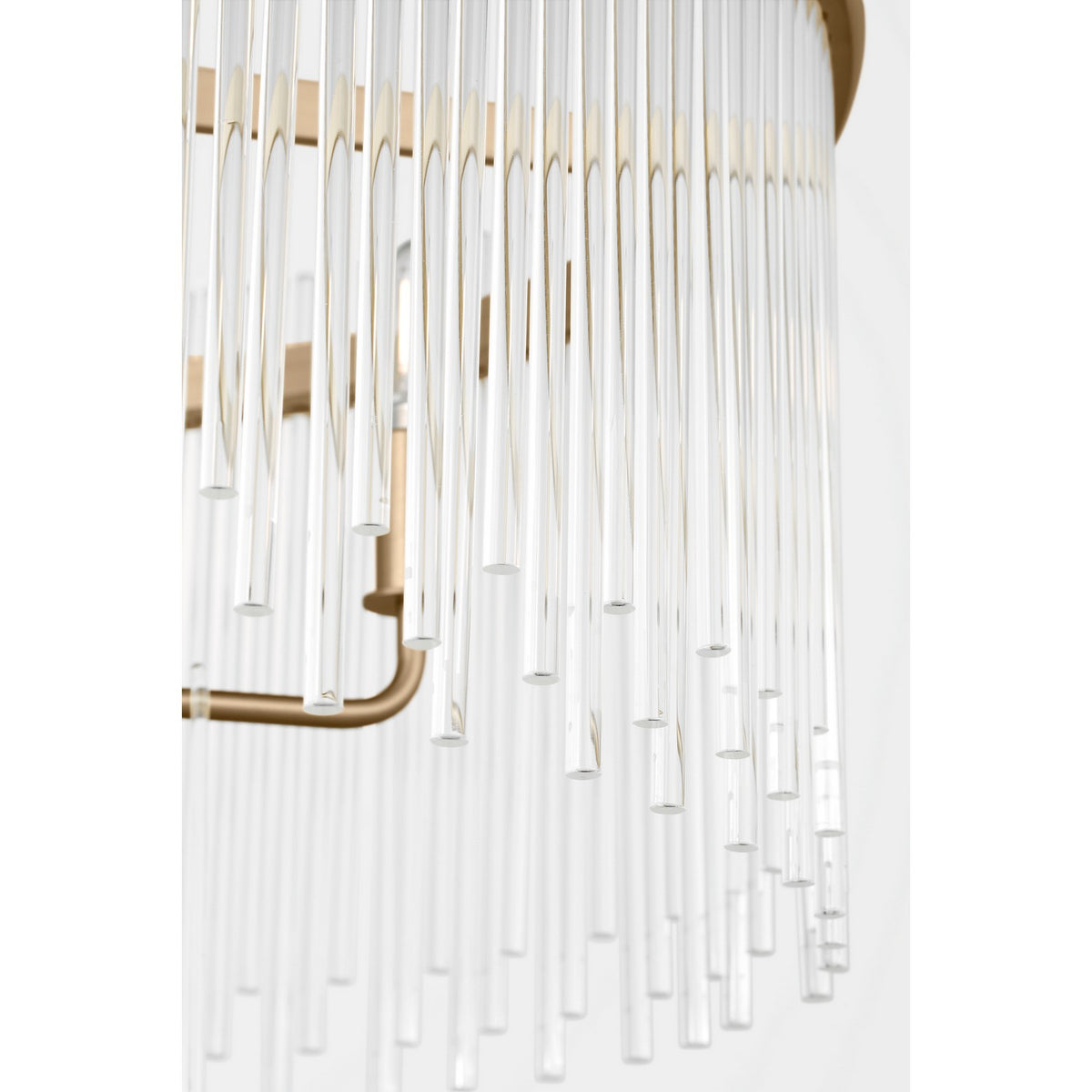 Finley Four Light Chandelier in Satin Brass