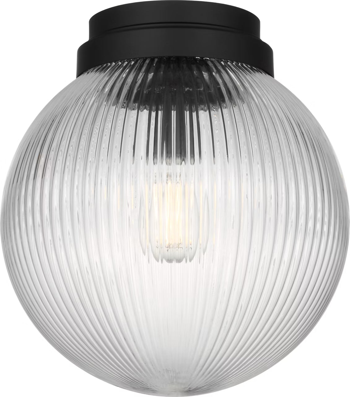 Preston One Light Flush Mount in Midnight Black