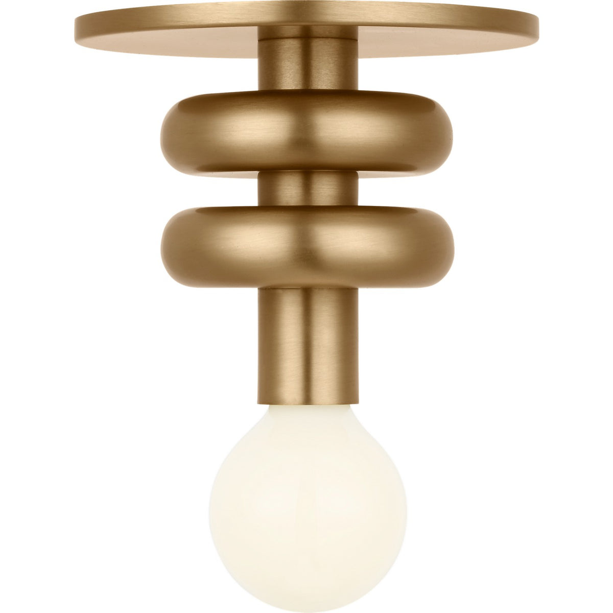 Malcolm One Light Solitaire in Satin Brass