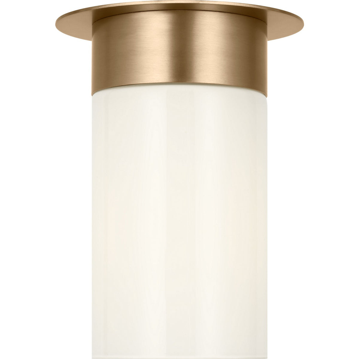 Archer One Light Flush Mount in Satin Brass