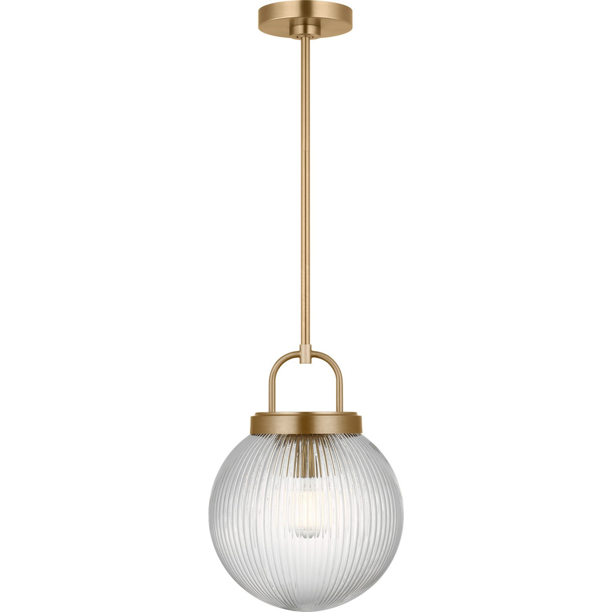 Preston One Light Pendant in Satin Brass