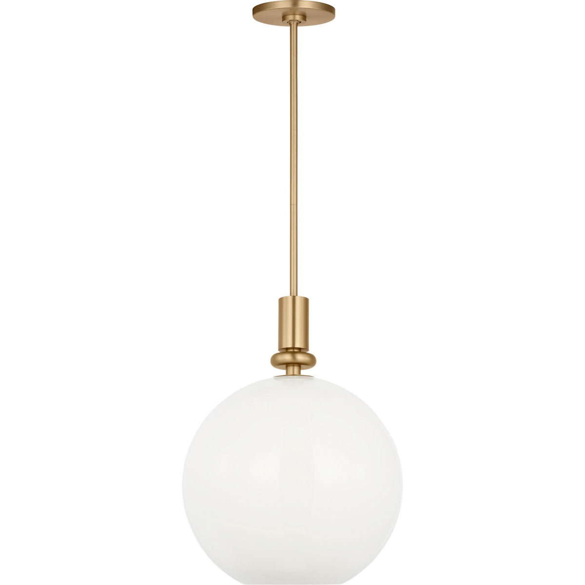 Malcolm One Light Pendant in Satin Brass