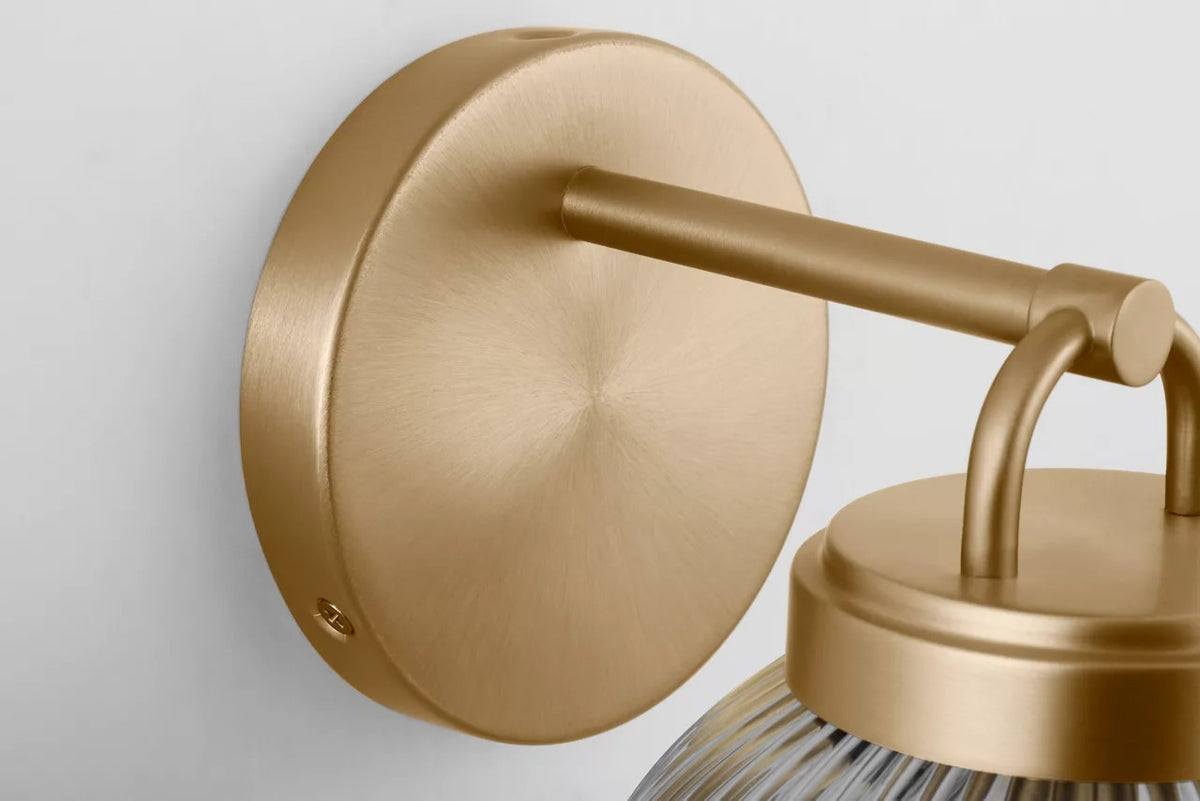 Preston One Light Vanity in Satin Brass