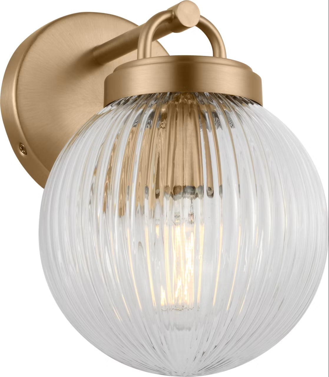Preston One Light Vanity in Satin Brass