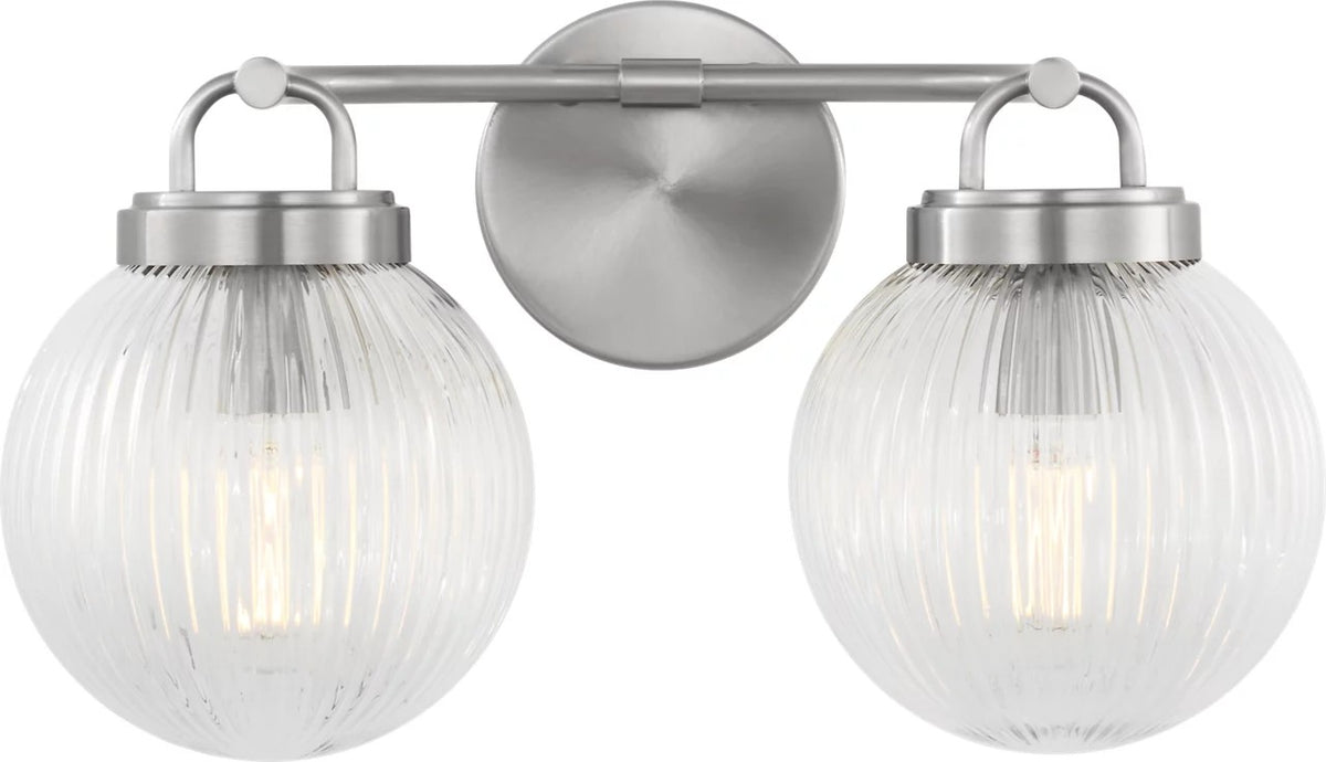 Preston Two Light Vanity in Brushed Nickel