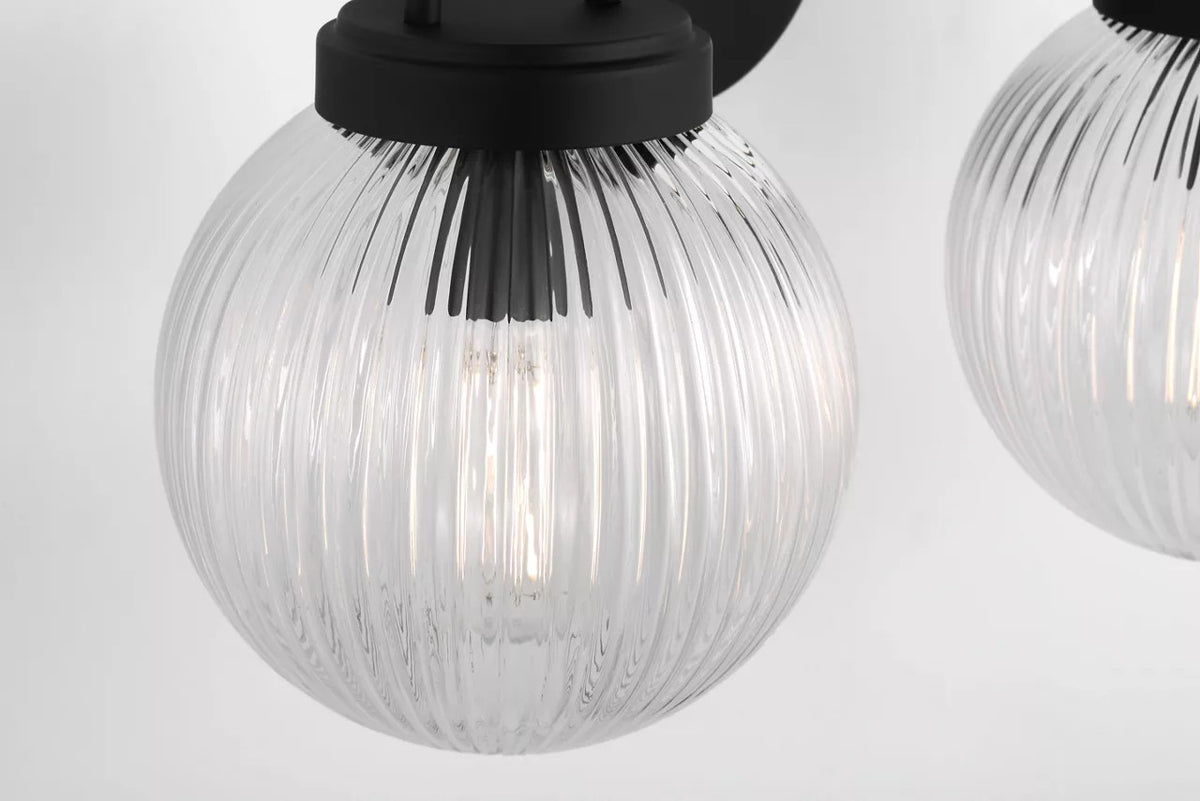 Preston Two Light Vanity in Midnight Black