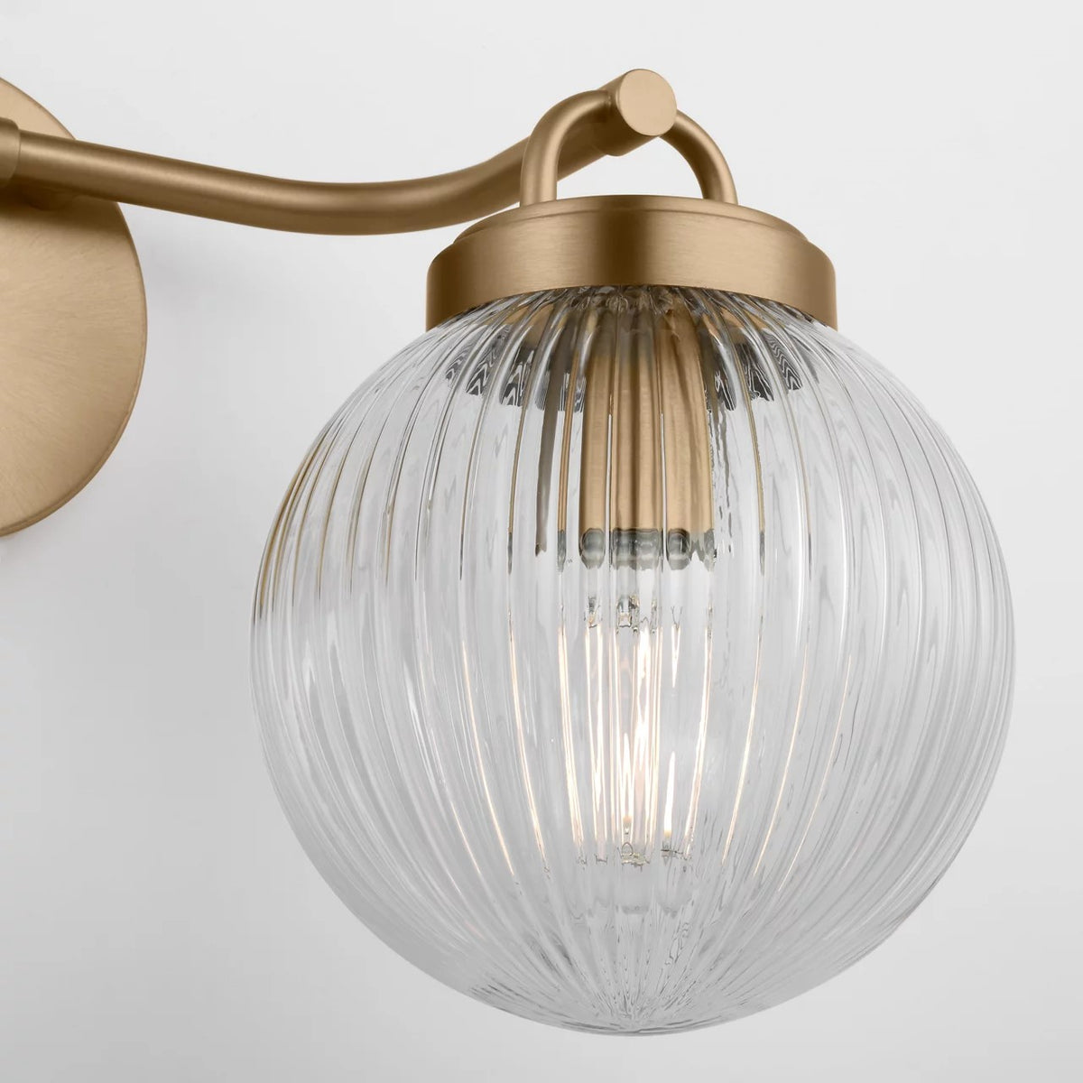 Preston Two Light Vanity in Satin Brass