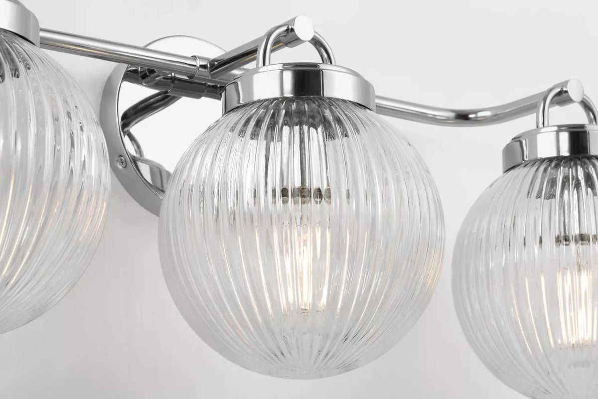 Preston Three Light Vanity in Chrome