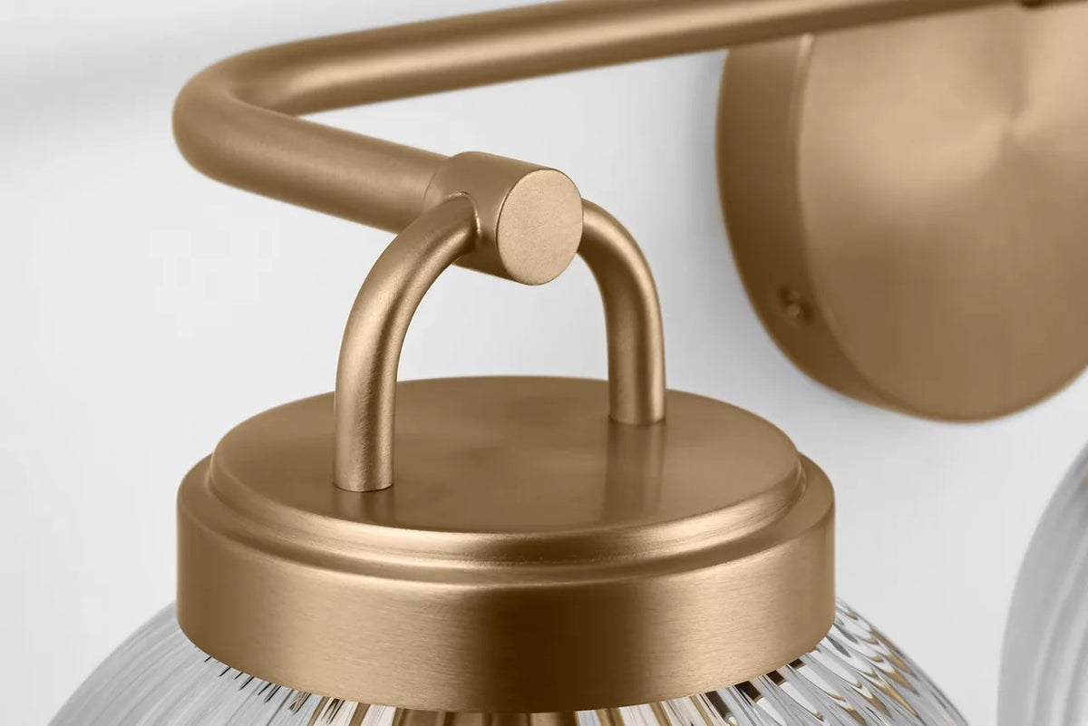 Preston Three Light Vanity in Satin Brass