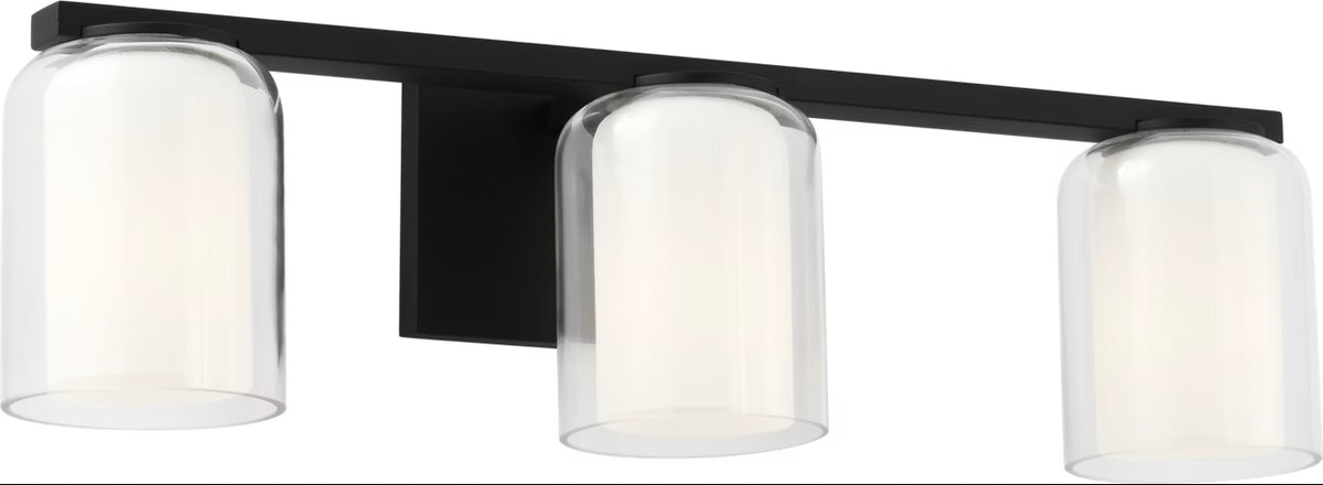 Holden Three Light Vanity in Midnight Black