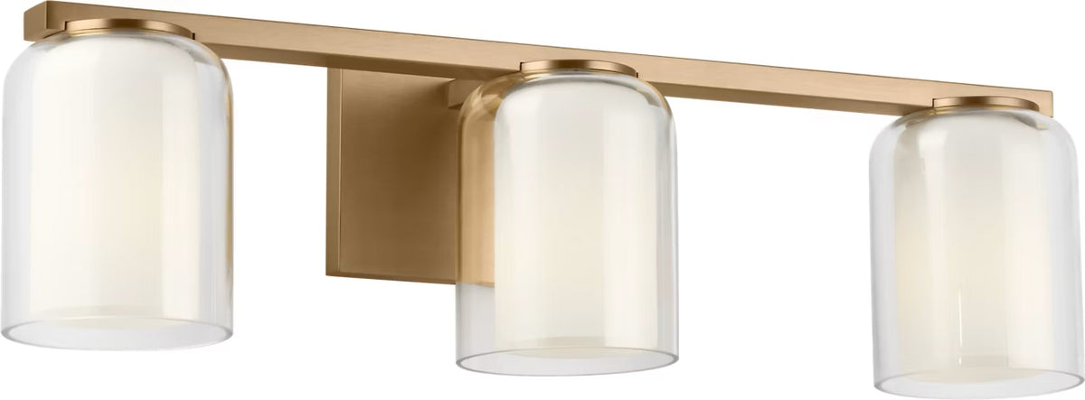 Holden Three Light Vanity in Satin Brass
