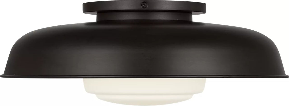 Liora One Light Flush Mount in Aged Iron