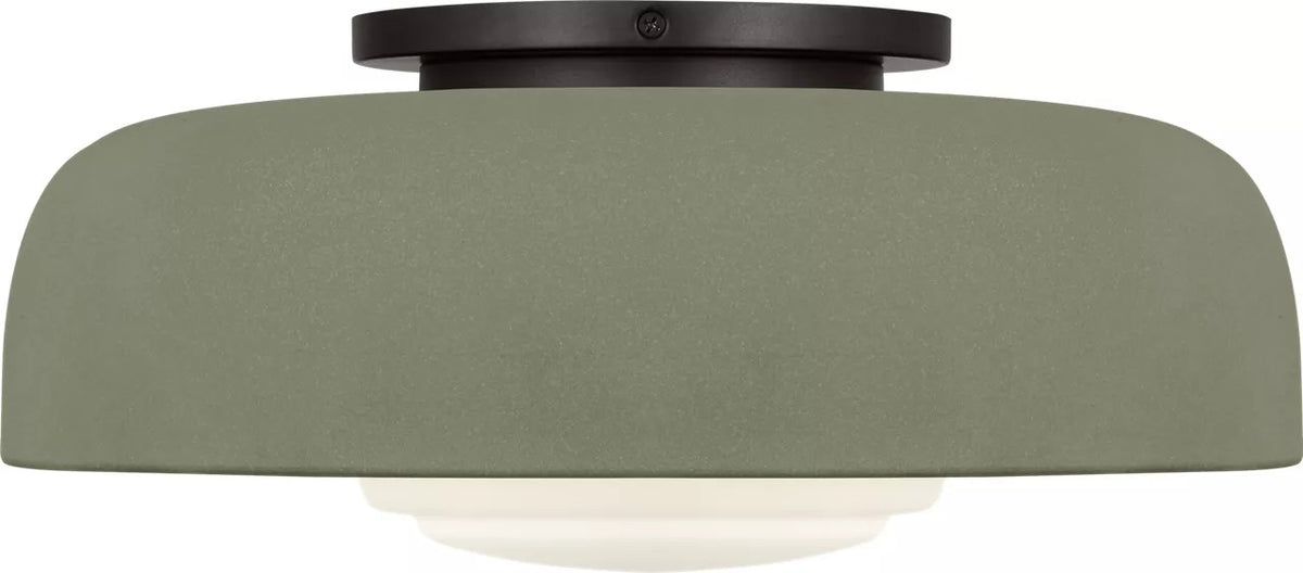 Liora One Light Flush Mount in Aged Iron