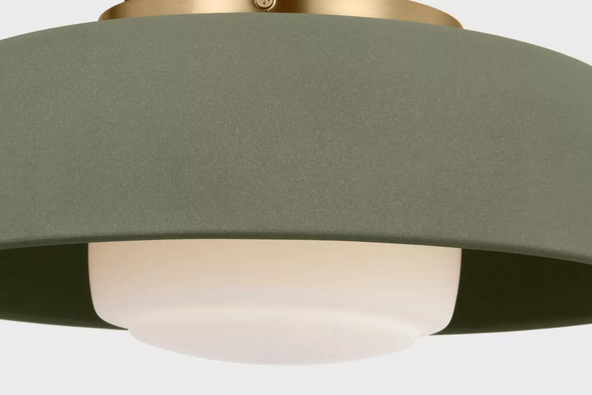 Liora One Light Flush Mount in Estate Brass