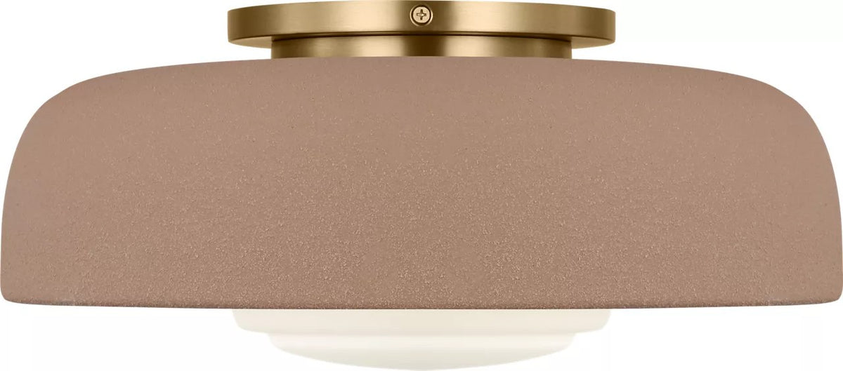 Liora One Light Flush Mount in Estate Brass