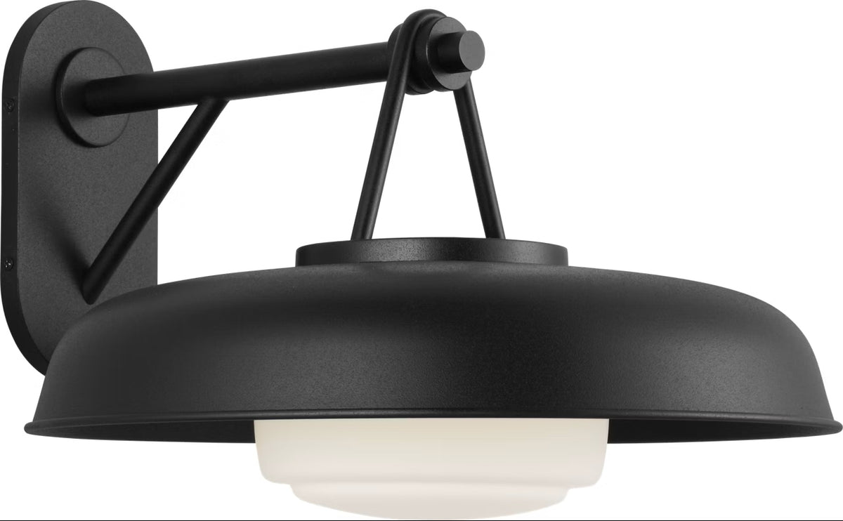 Liora One Light Wall Lantern in Textured Black