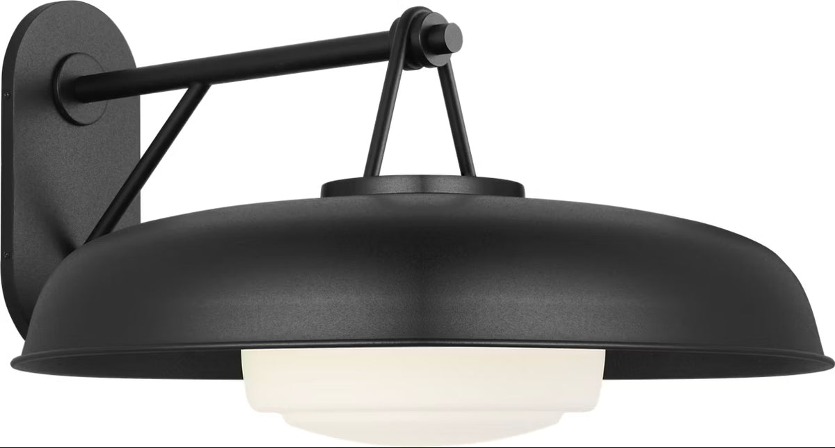Liora One Light Outdoor Wall Mount in Textured Black