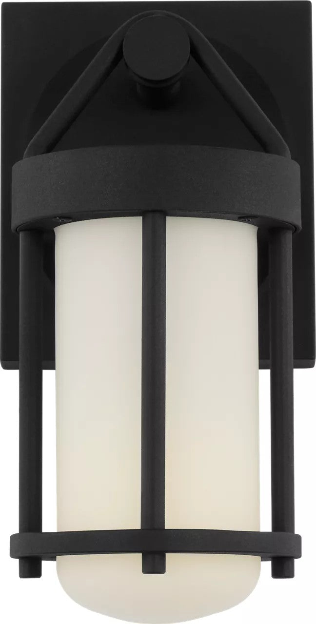 Otis One Light Wall Lantern in Textured Black