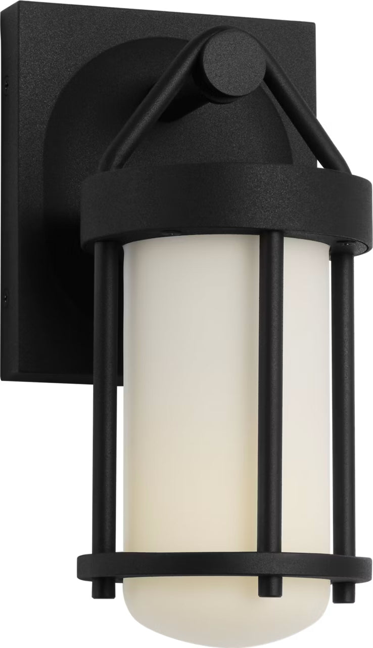 Otis One Light Wall Lantern in Textured Black
