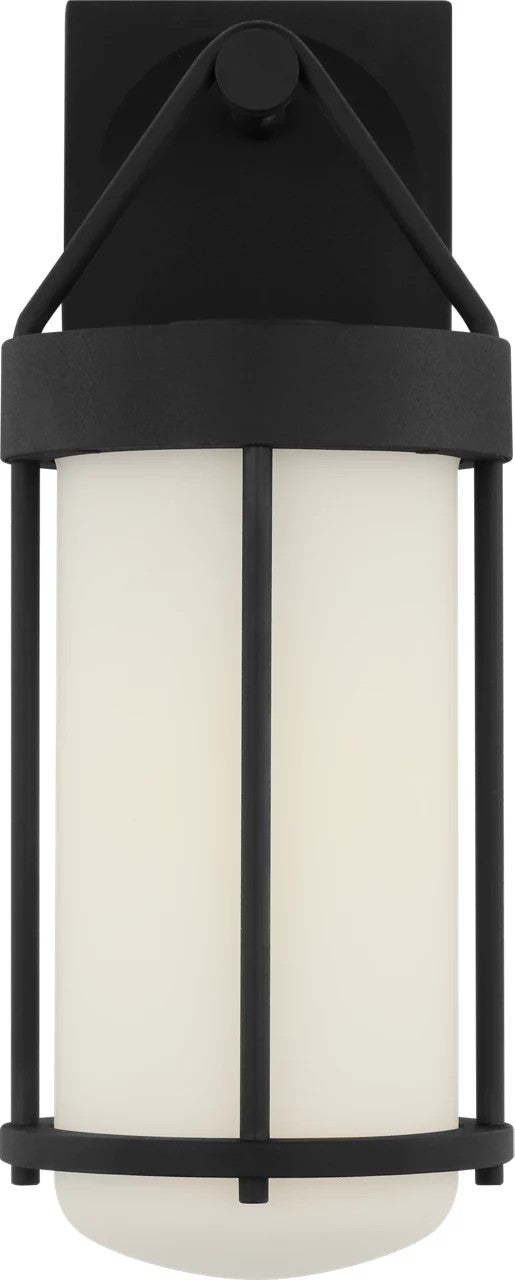 Otis One Light Wall Lantern in Textured Black