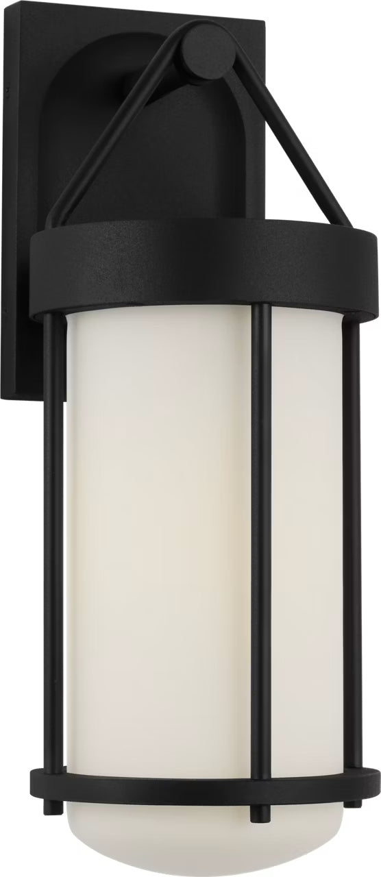 Otis One Light Wall Lantern in Textured Black