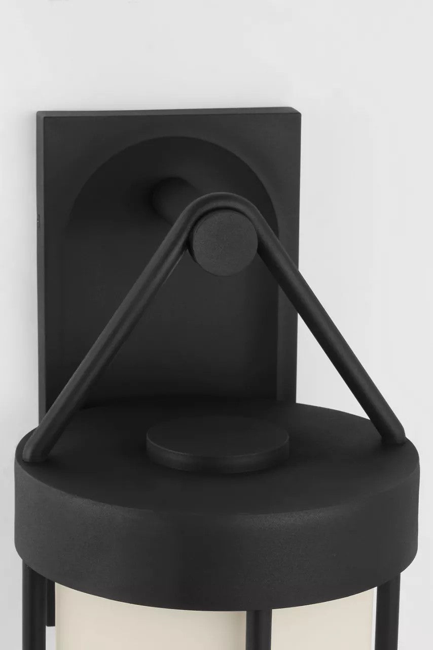 Otis One Light Wall Lantern in Textured Black