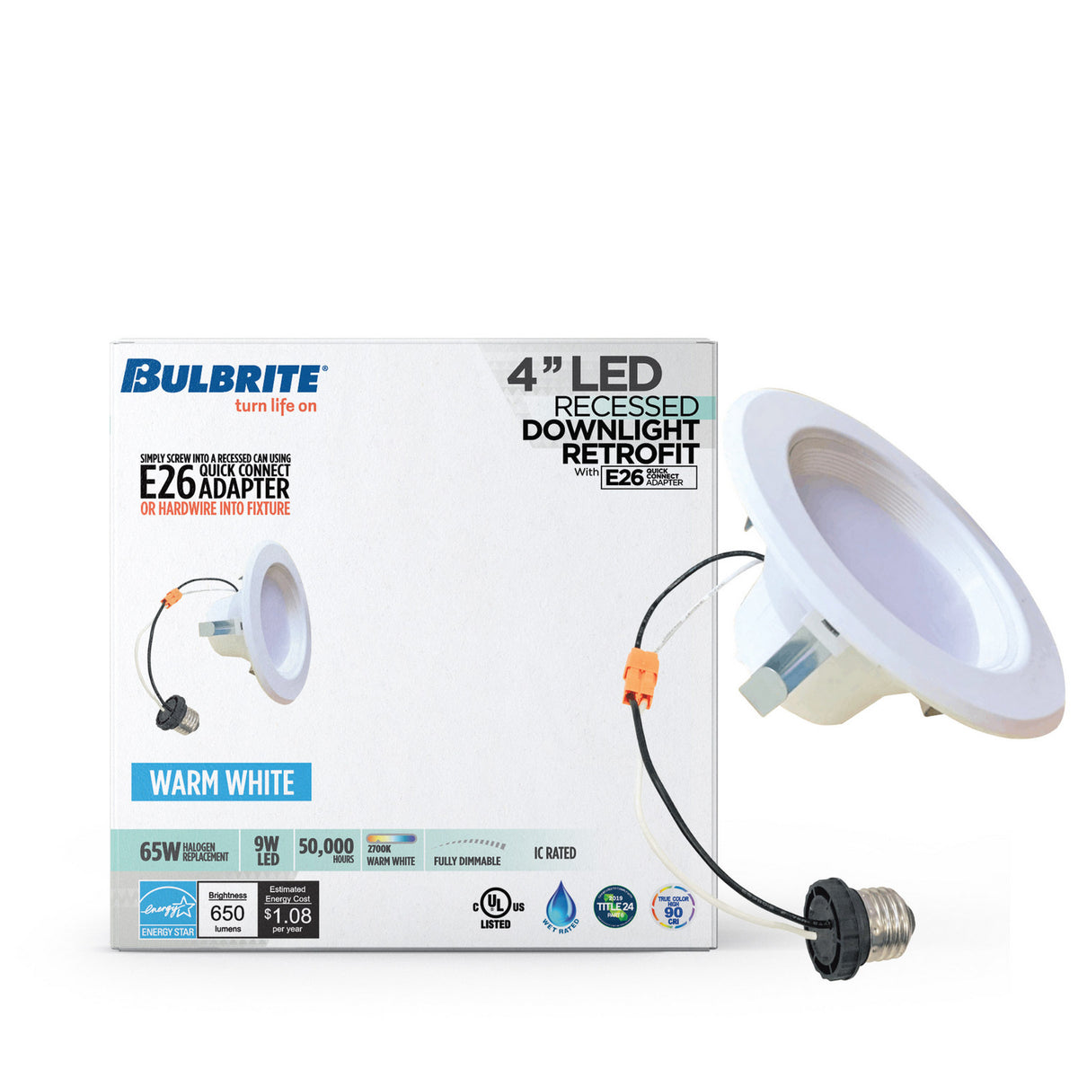 Recessed Downlight in White Round - Baffled Trim - Ultra Slim