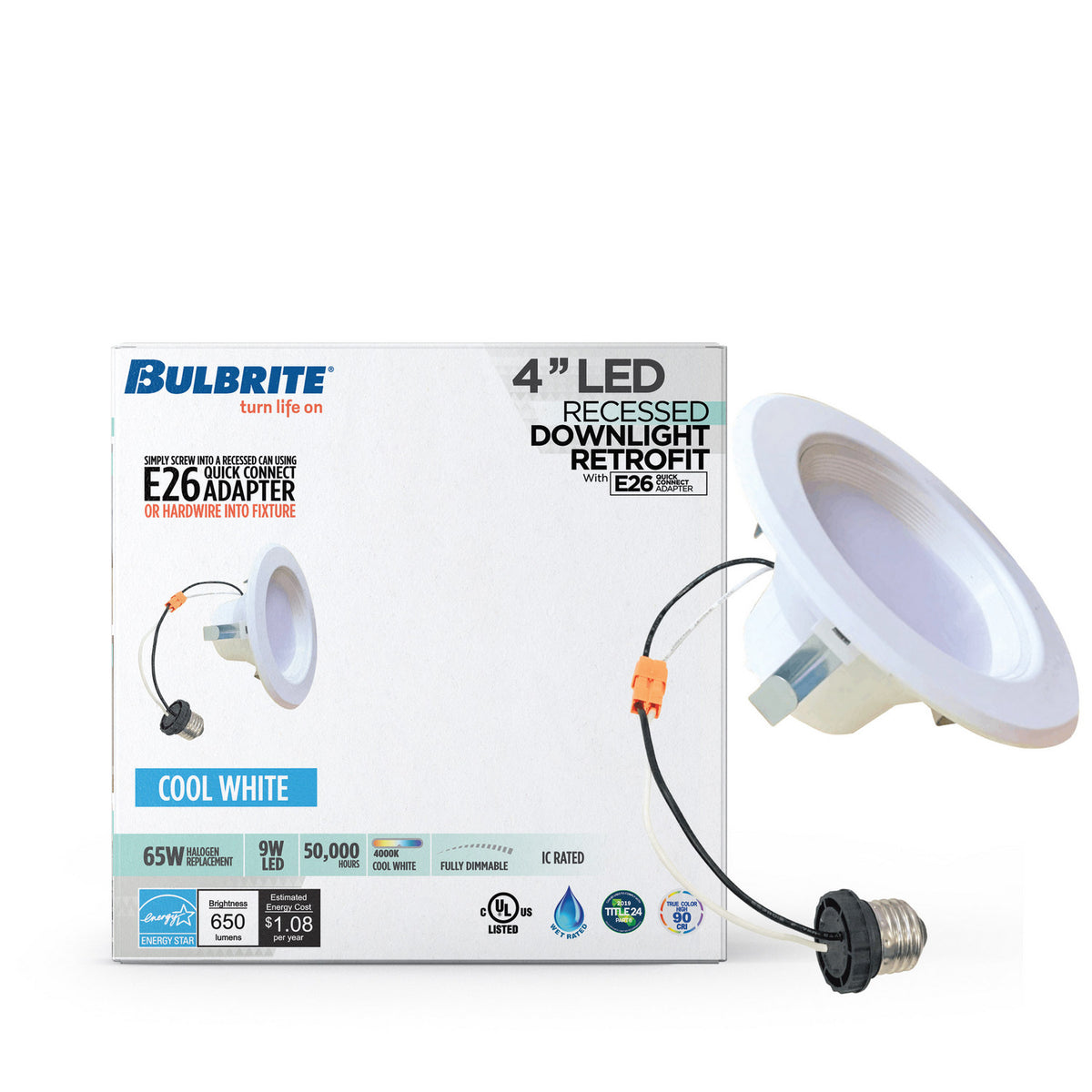 Recessed Downlight in White Round - Baffled Trim - Ultra Slim