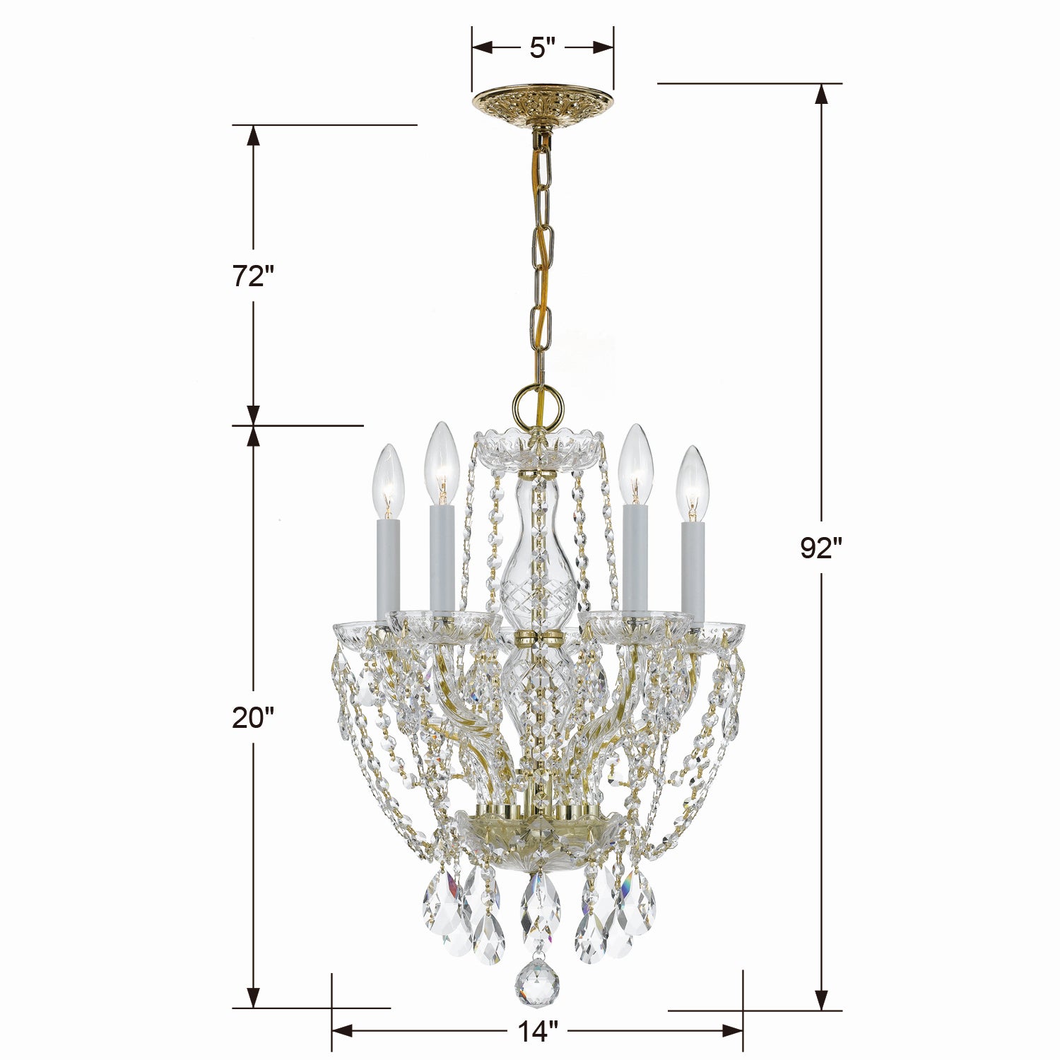 Traditional Crystal Mini Chandelier