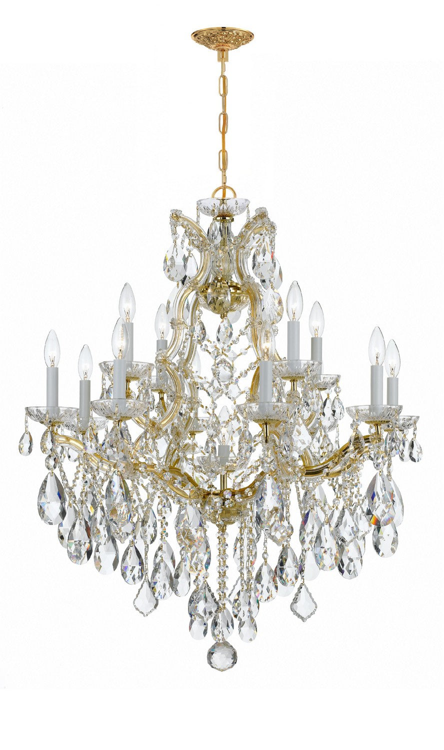 Maria Theresa 13 Light Chandelier in Gold