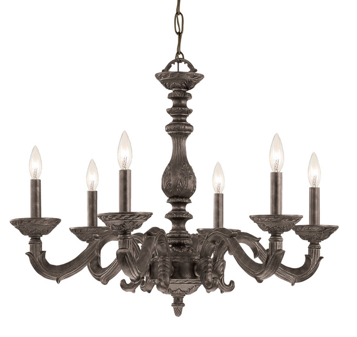 Paris Market Six Light Chandelier in Venetian Bronze
