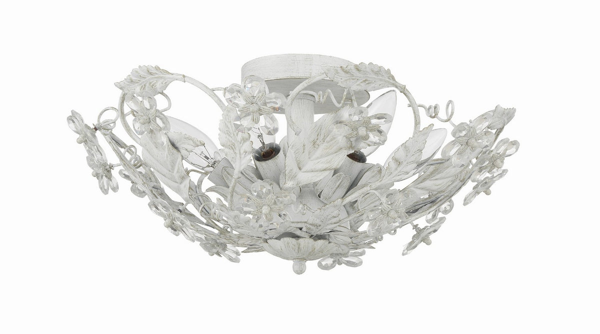 Paris Market Six Light Semi Flush Mount in Antique White