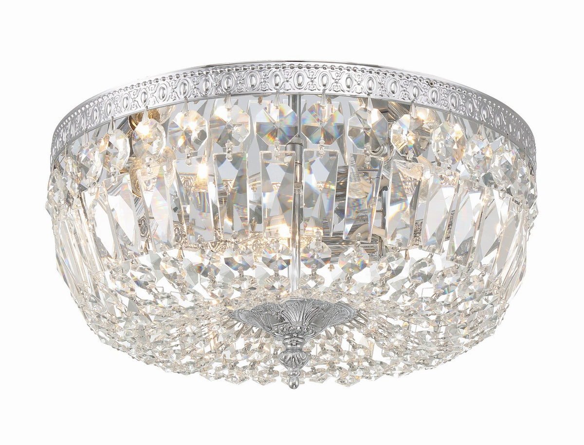 Waltham Three Light Flush Mount in Polished Chrome
