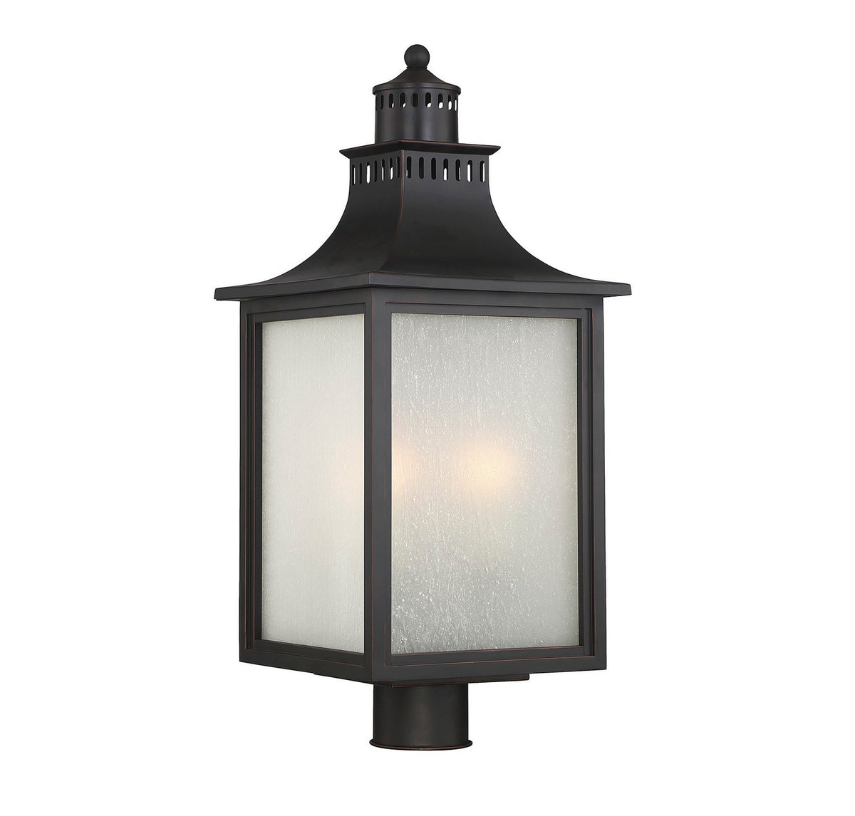 Monte Grande Three Light Post Lantern in English Bronze