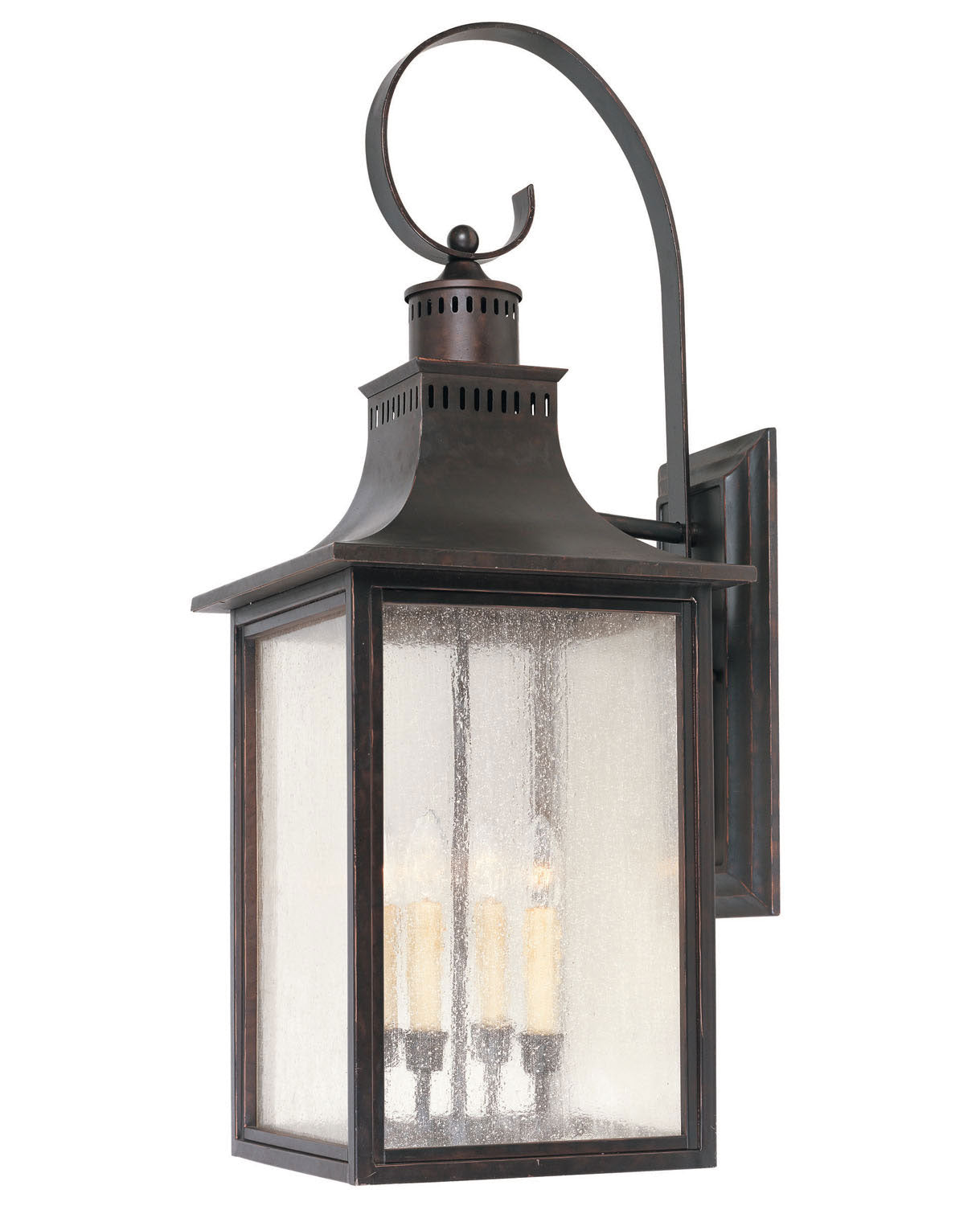 Monte Grande Four Light Outdoor Wall Lantern in English Bronze