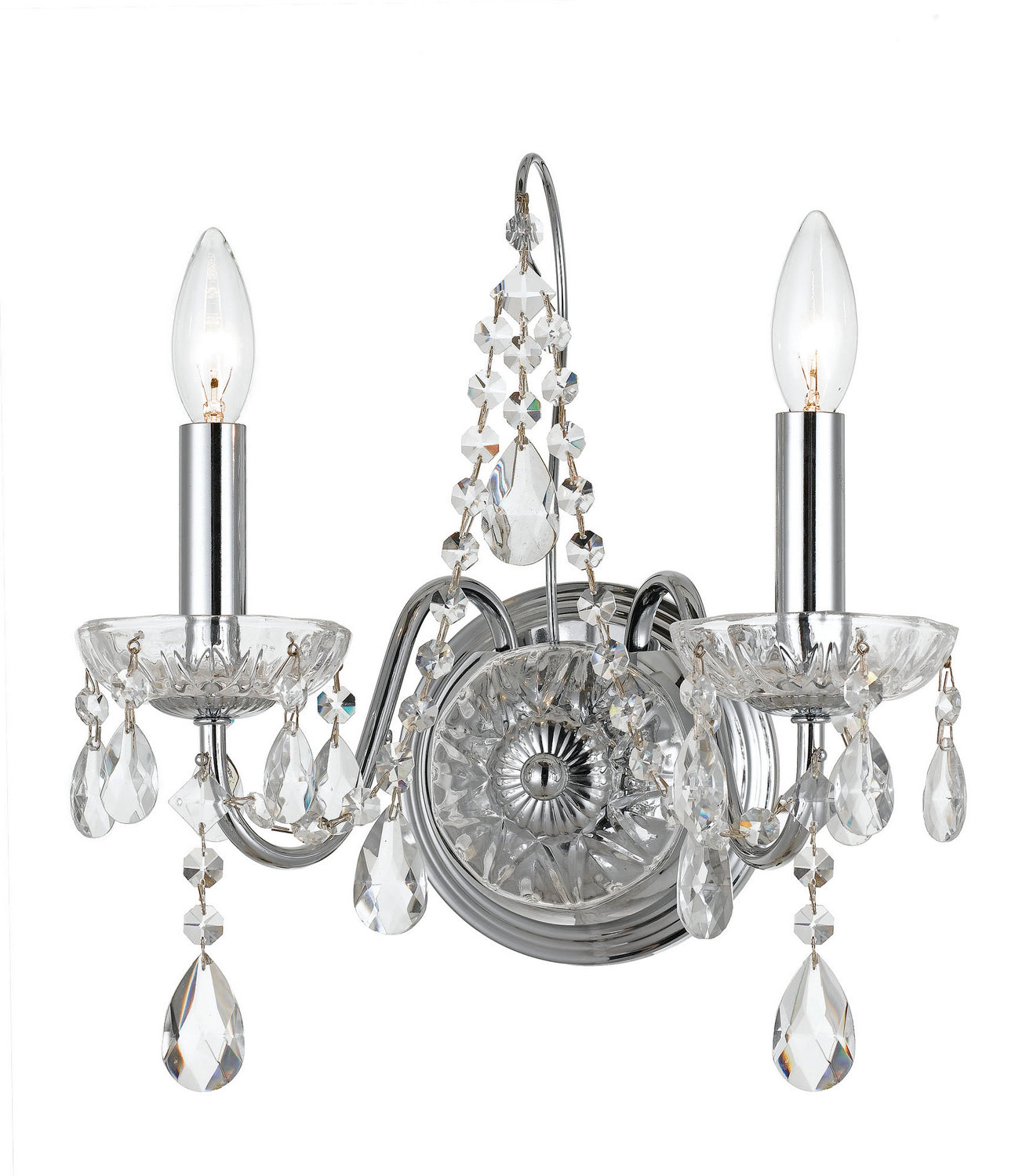 Imperial Two Light Wall Sconce in Polished Chrome