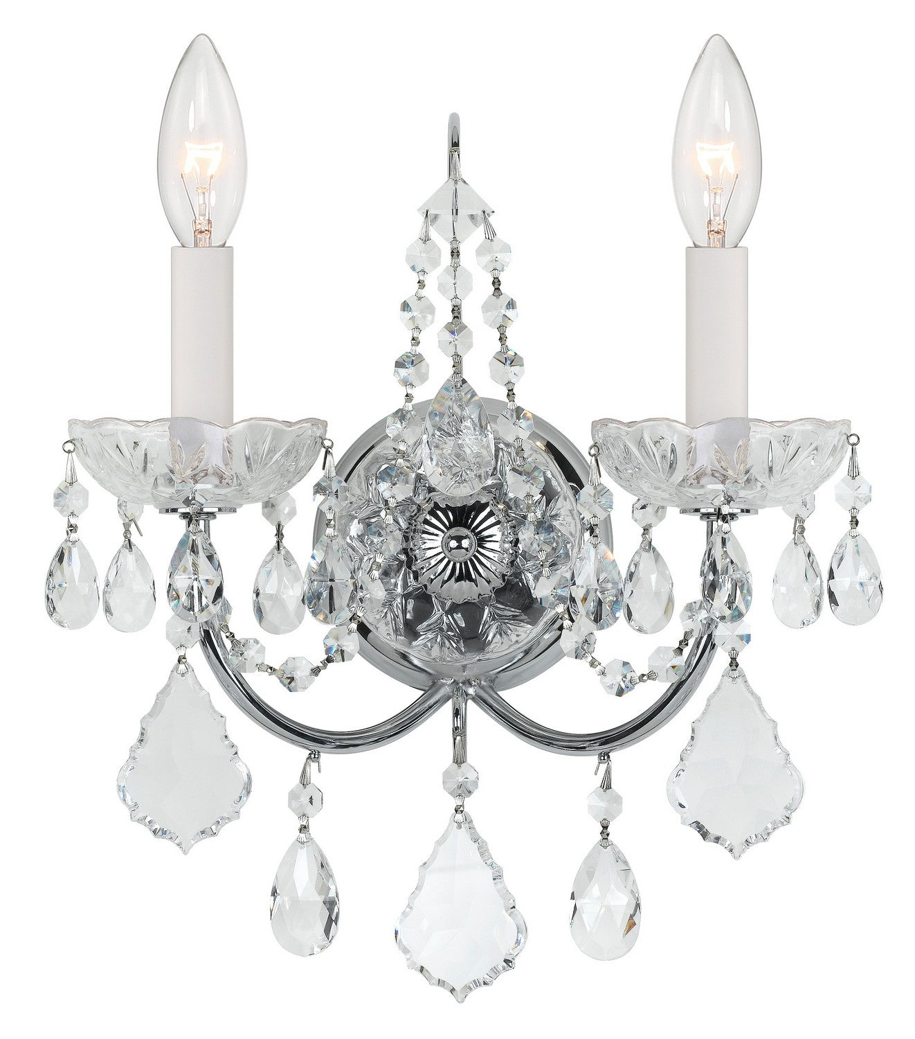 Imperial Two Light Wall Sconce in Polished Chrome