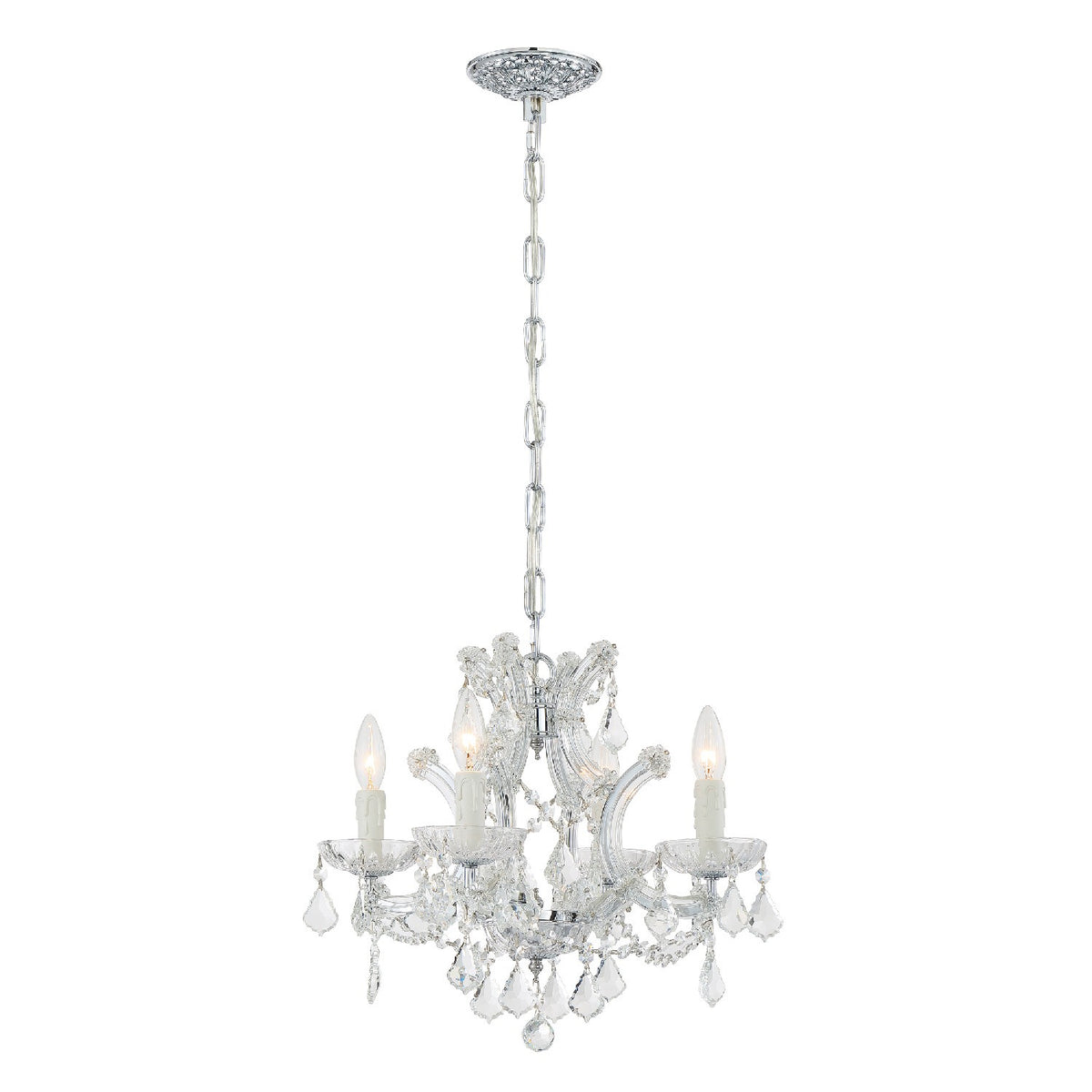 Maria Theresa Four Light Mini Chandelier in Polished Chrome