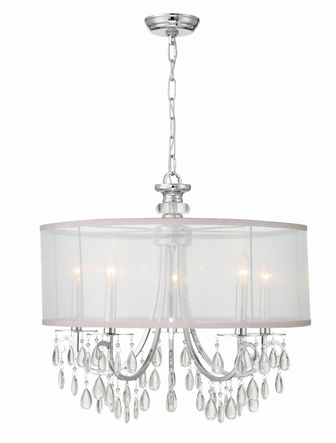 Hampton Five Light Chandelier in Polished Chrome