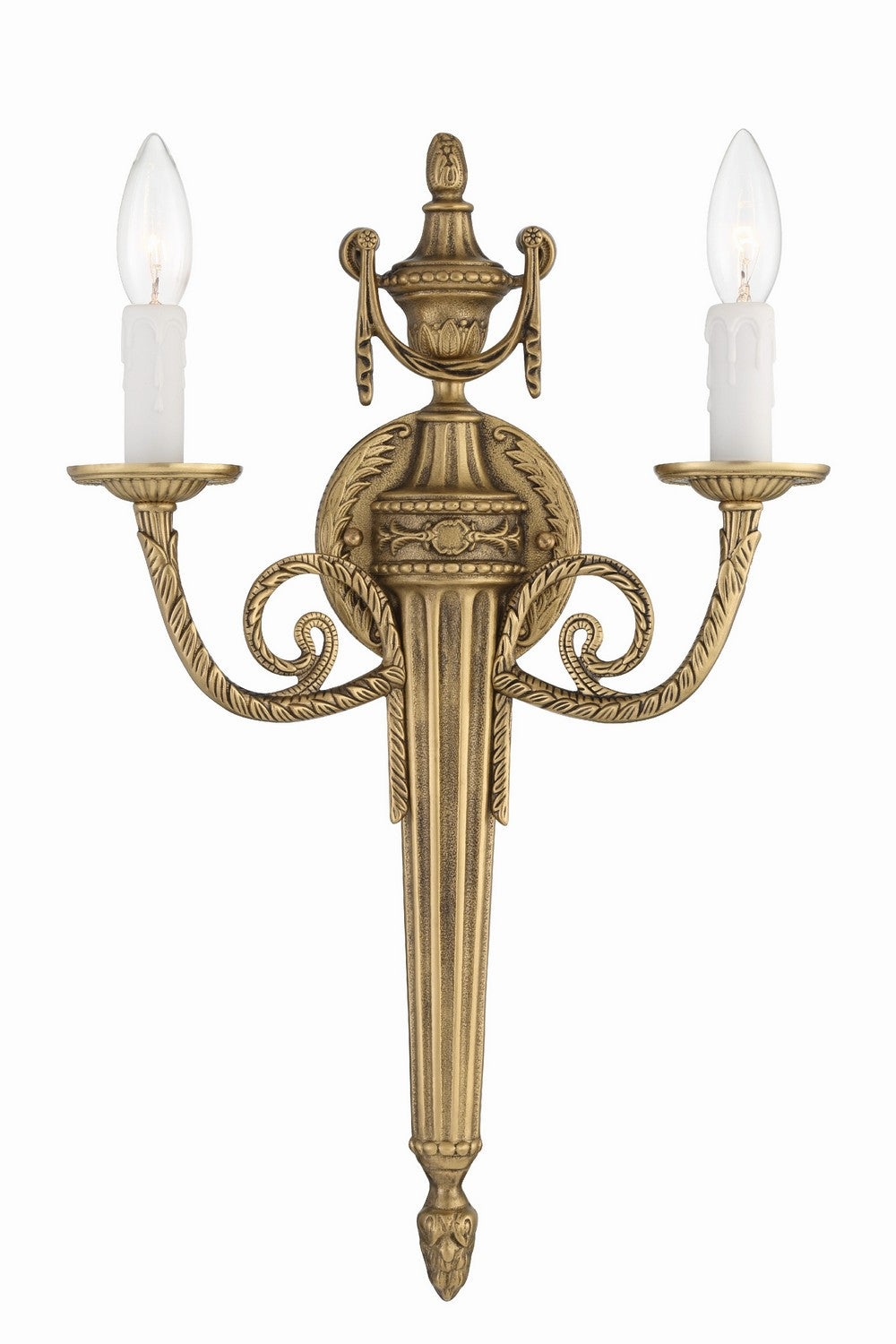 Loxley Two Light Wall Sconce in Matte Brass