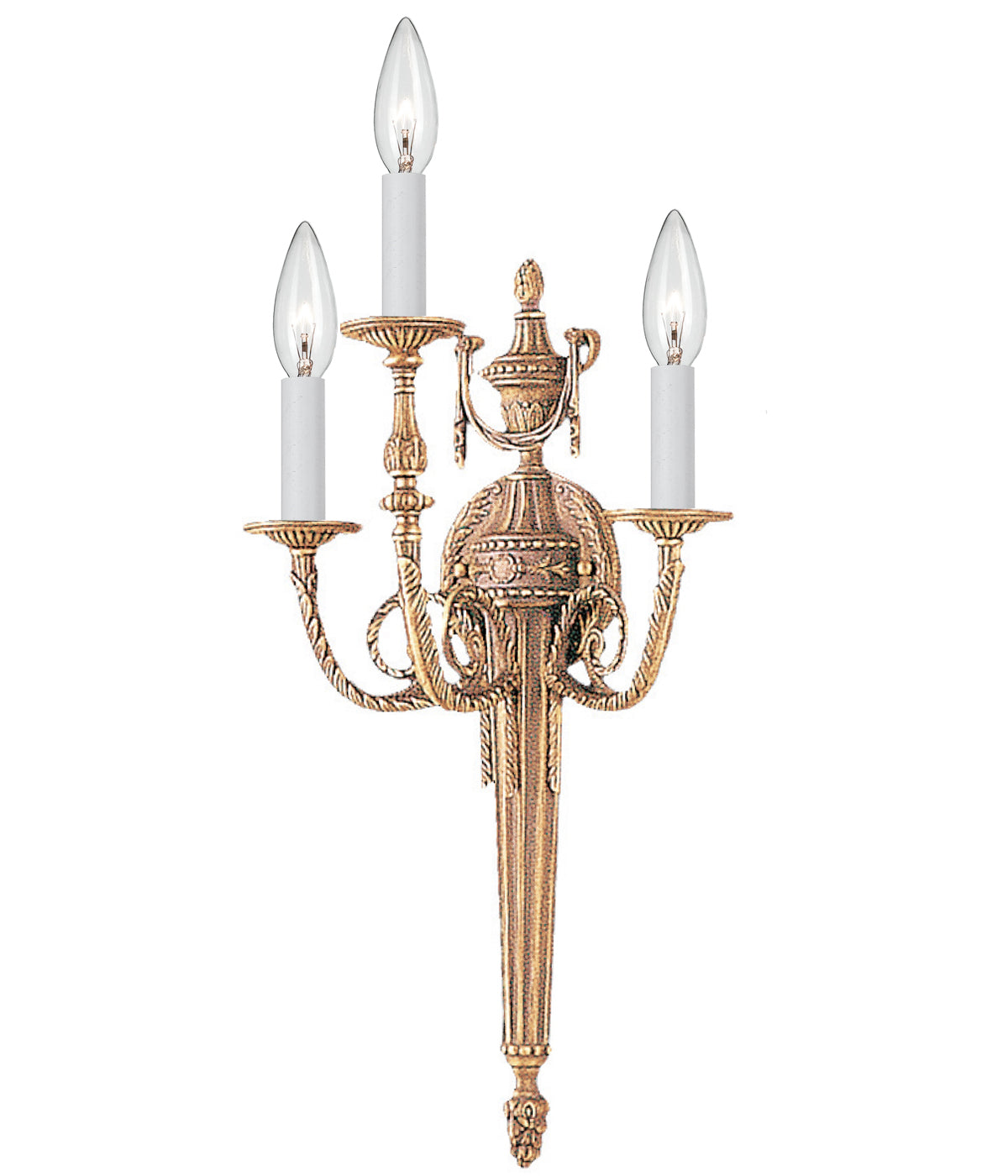 Loxley Three Light Wall Sconce in Matte Brass