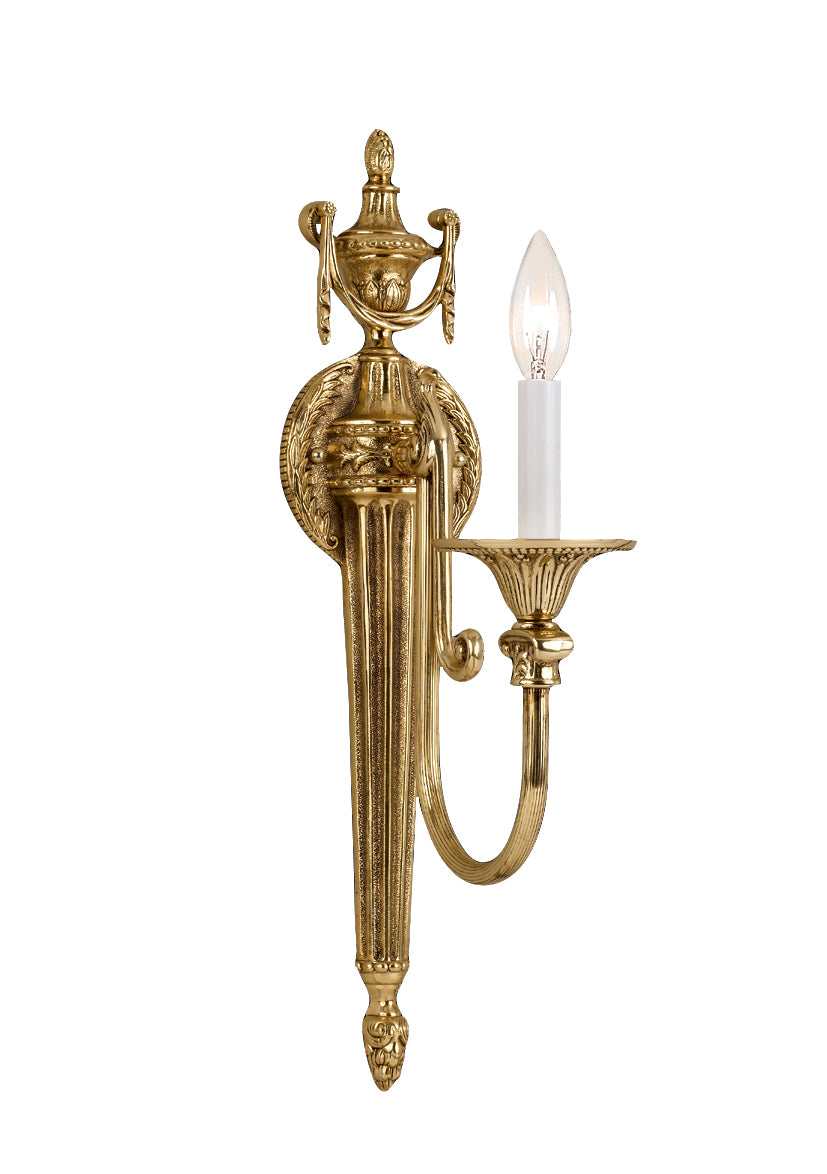 Langley One Light Wall Sconce in Olde Brass