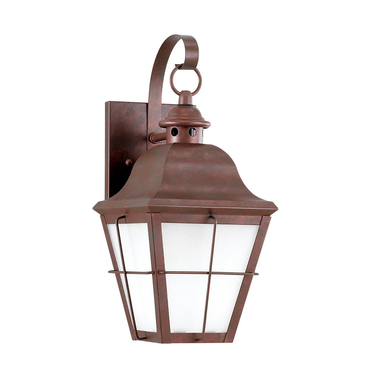 Chatham One Light Outdoor Wall Lantern in Weathered Copper