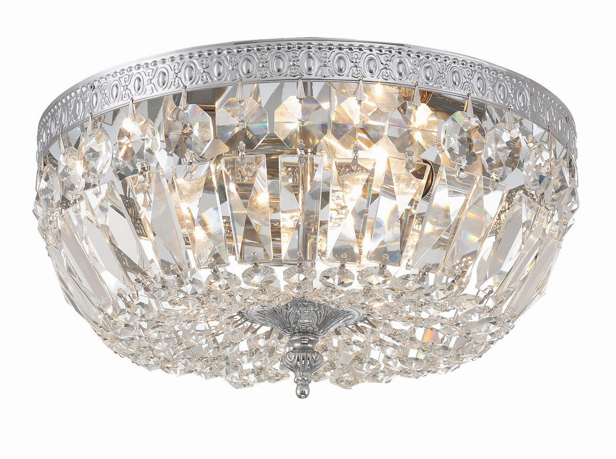 Waltham Three Light Flush Mount in Polished Chrome