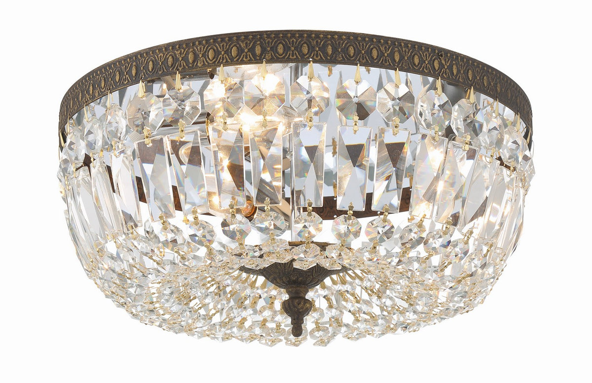 Waltham Three Light Flush Mount in English Bronze
