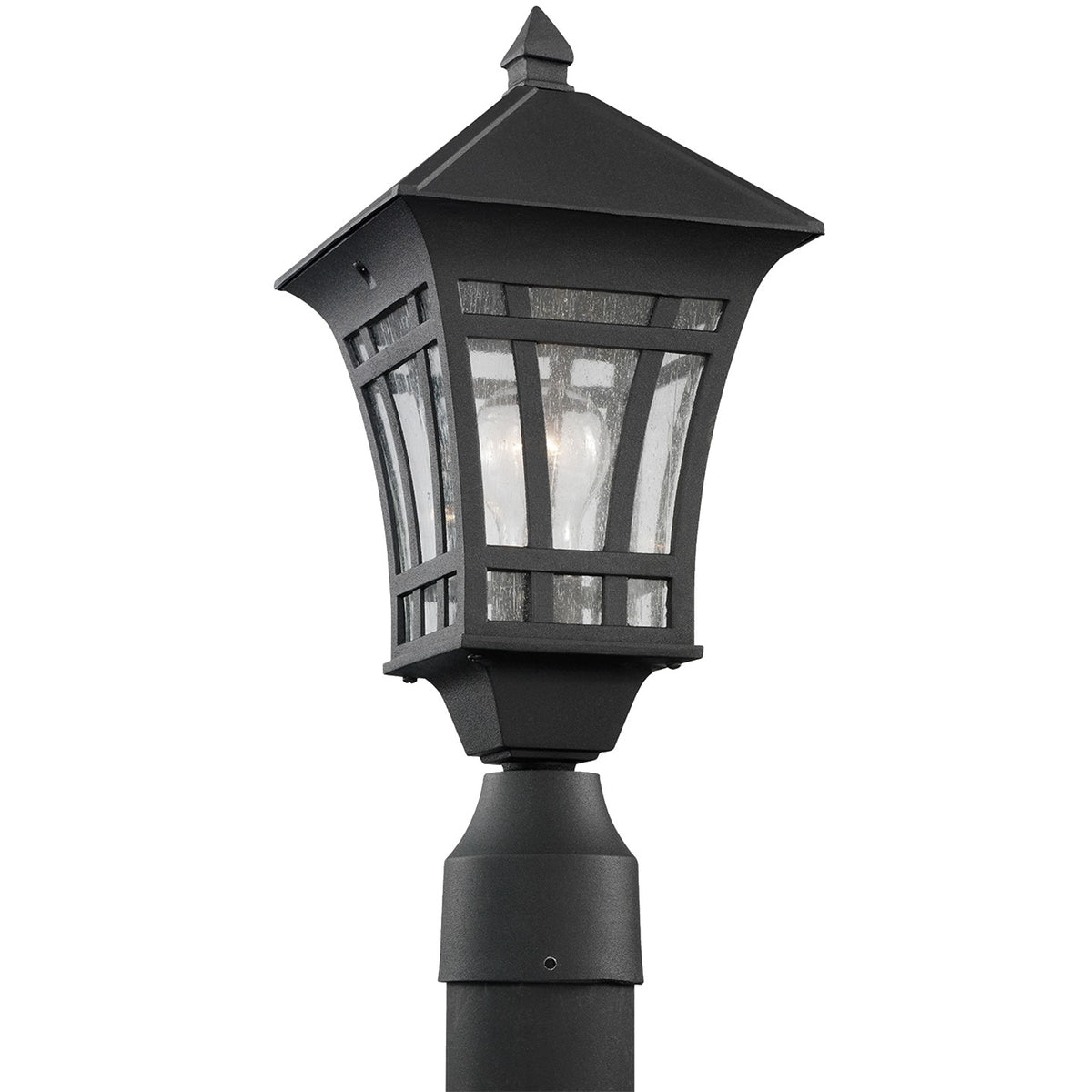 Herrington One Light Outdoor Post Lantern in Black