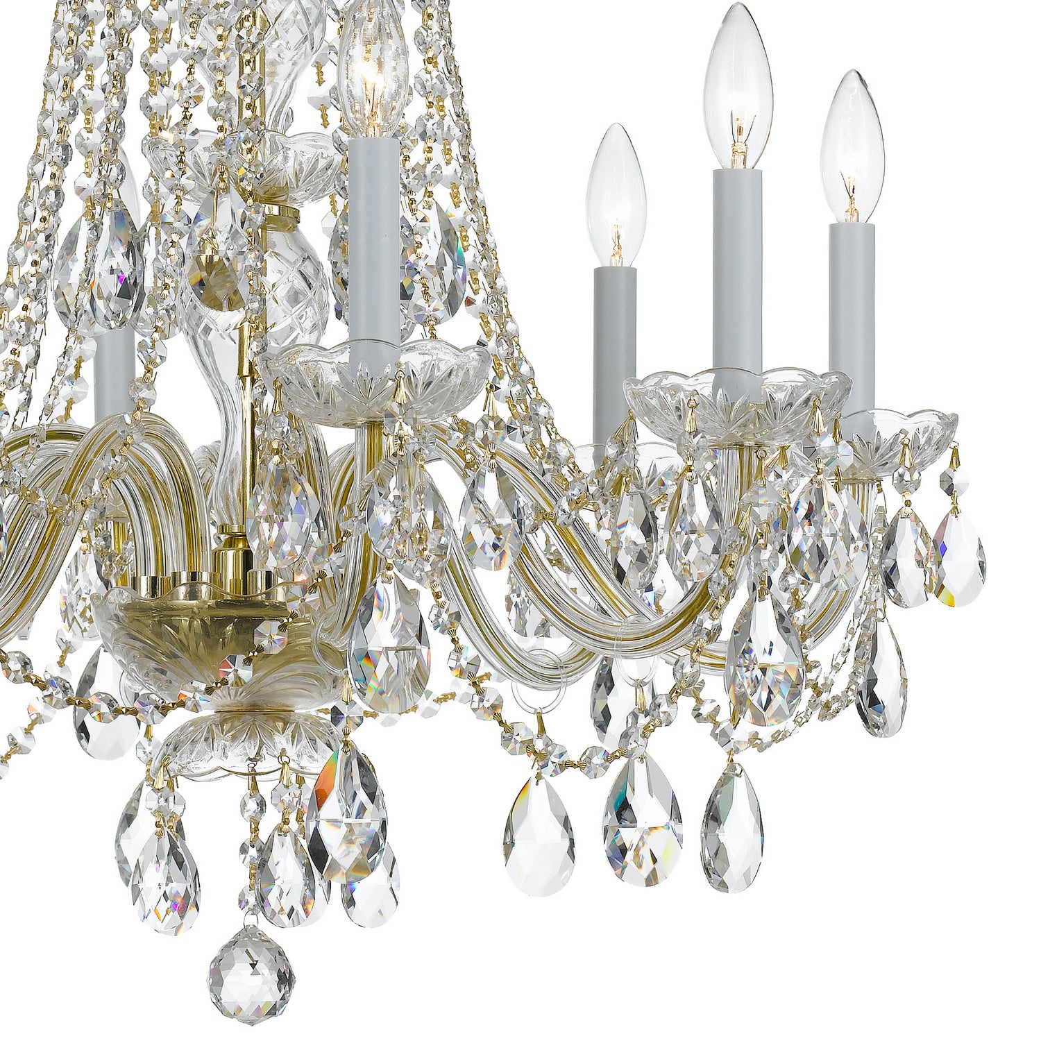 Traditional Crystal Eight Light Chandelier