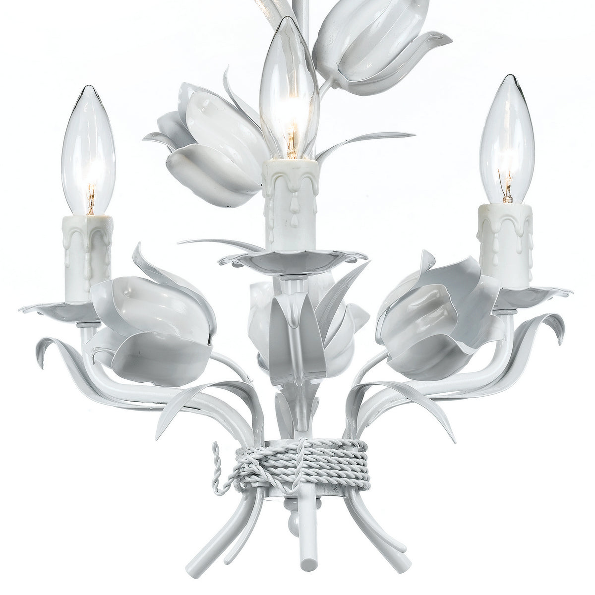 Southport Three Light Mini Chandelier in Wet White
