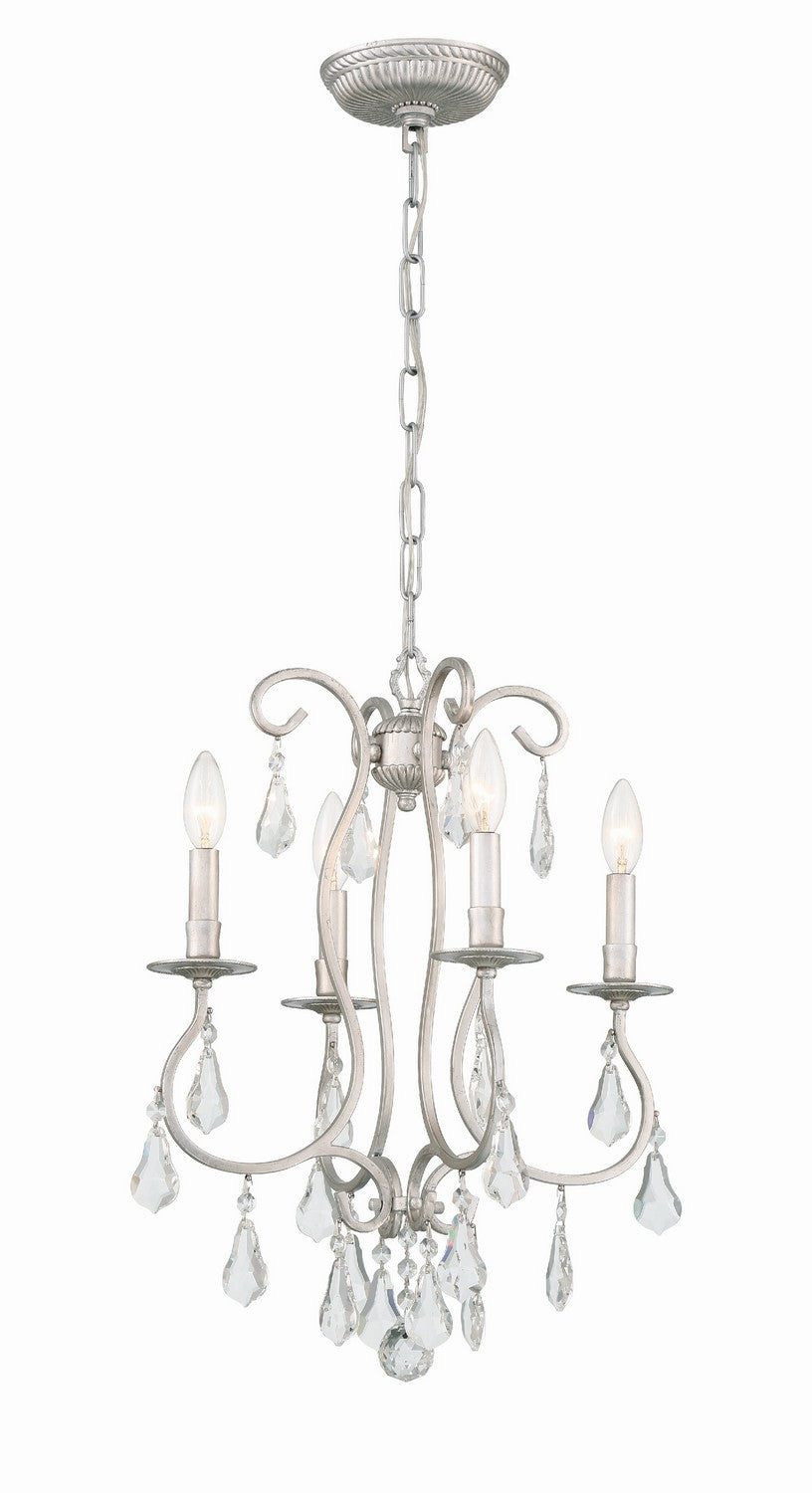 Ashton Four Light Mini Chandelier in Olde Silver